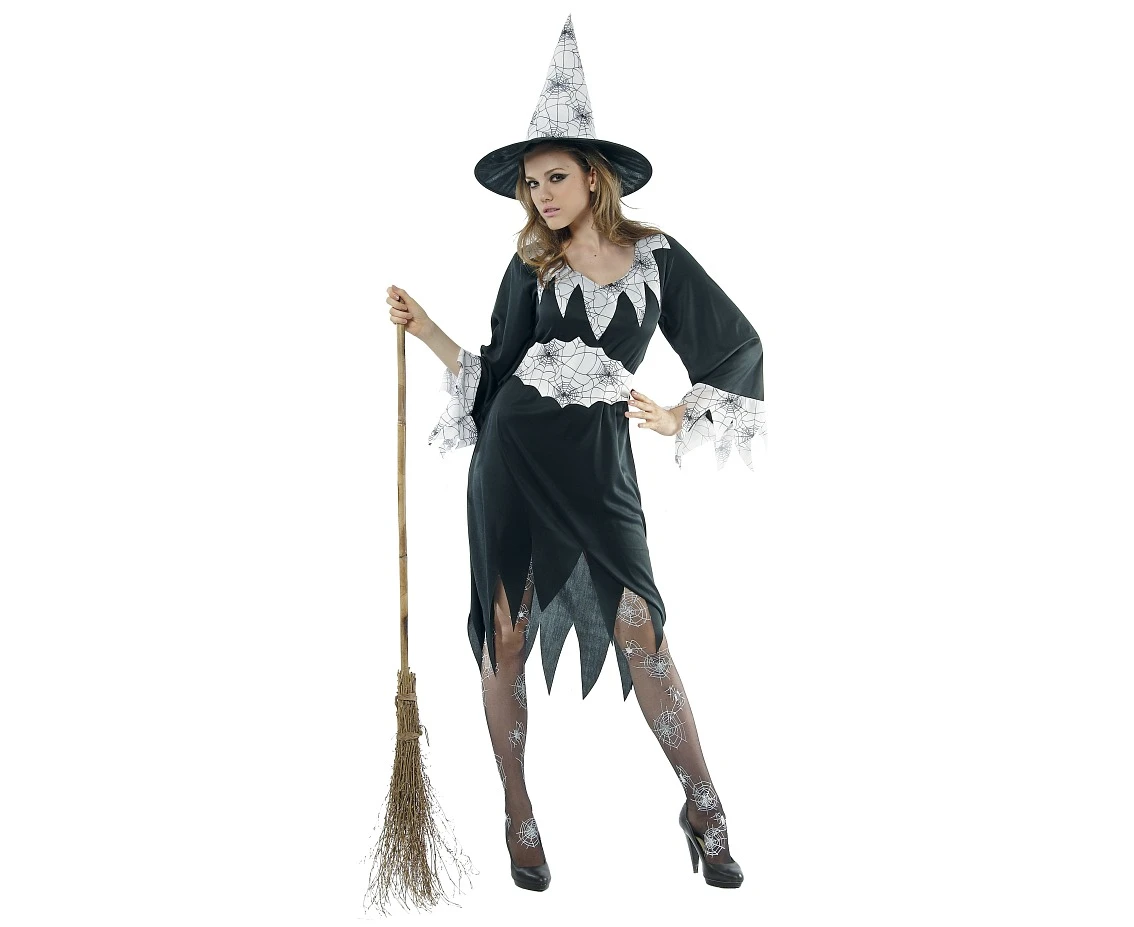 Role play-set for adult Bright Witch (dress, hat, belt), size S